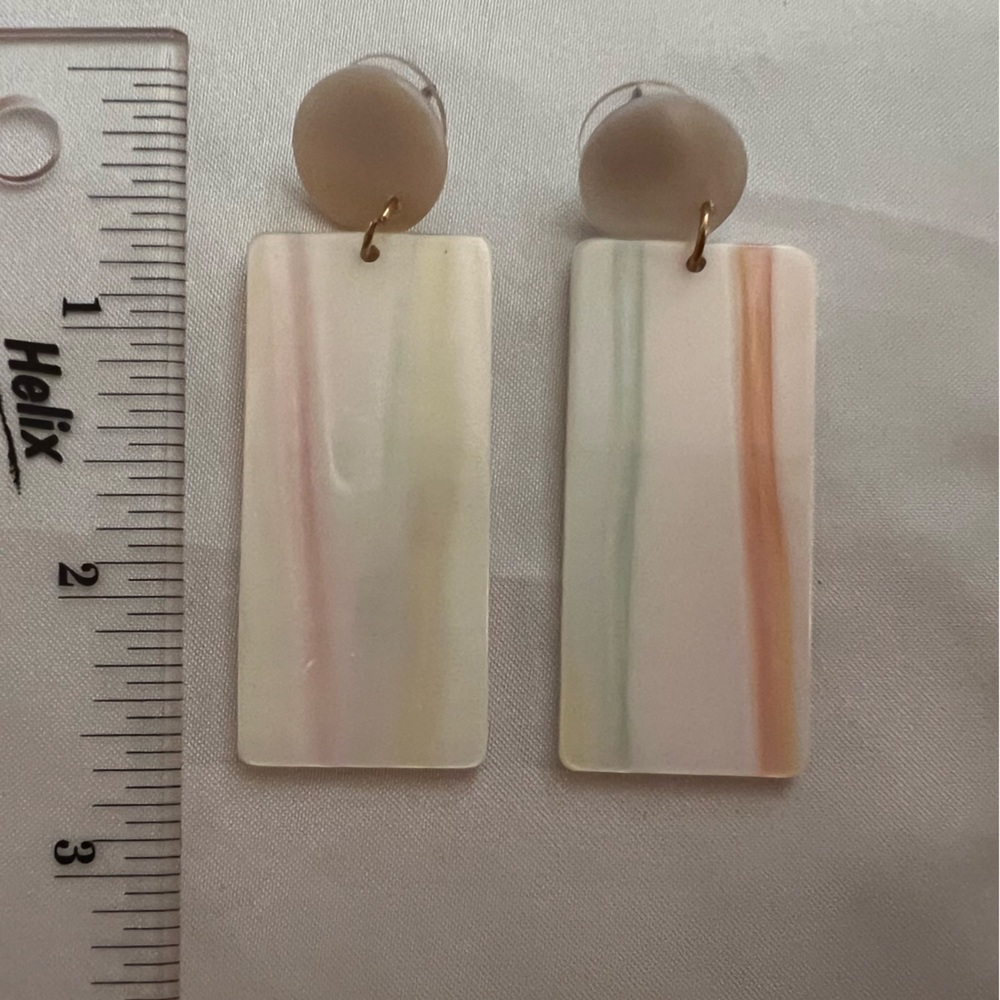 White drop earrings